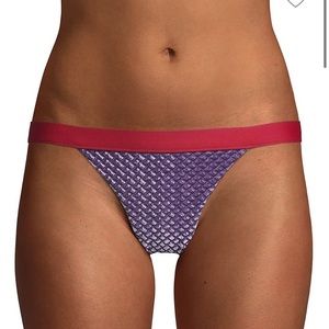 Onia Leila Purple Velvet Bikini Bottoms SZ M NWOT